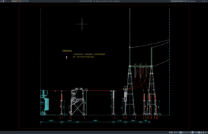 Download High Voltage Switchyard Scheme Details DWG AutoCAD high voltage switchyard scheme details