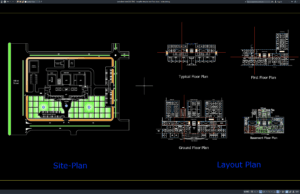 Download Hospital Site Plan and Floor Plans DWG AutoCAD hospital site plan and floor plans