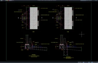 Download Light Pole Over Bridge Structure Details DWG AutoCAD light pole over bridge structure details