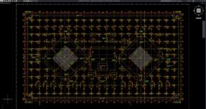 residential building foundation excavation layout plan
