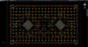 residential building foundation excavation layout plan