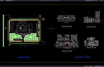 Download Site Plan dan Denah Rumah Sakit DWG AutoCAD site plan dan denah rumah sakit