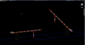 3d double safety barrier model