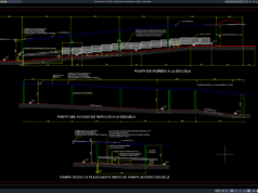 Download Building Access Ramp Elevation Details DWG AutoCAD building access ramp elevation details