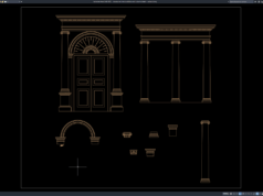 Download Classical Architectural Door and Column Details DWG AutoCAD classical architectural door and column details