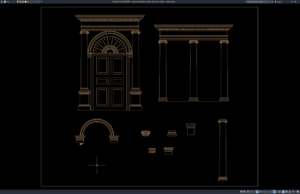 Download Classical Architectural Door and Column Details DWG AutoCAD classical architectural door and column details
