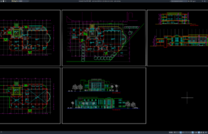 Download Conference Hall Plan, Elevation and Section DWG AutoCAD conference hall plan, elevation and section