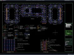 Download Core Wall Formwork Layout and Elevation Details DWG AutoCAD core wall formwork layout and elevation details