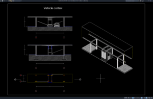 Download Denah dan Detail Pos Kontrol Kendaraan DWG AutoCAD denah dan detail pos kontrol kendaraan