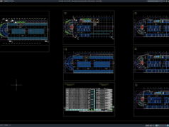 Download Denah dan Tampak Gedung Parkir Mobil Bertingkat DWG AutoCAD denah dan tampak gedung parkir mobil bertingkat