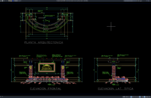 Download Denah dan Tampak Monumen Gerbang Masuk DWG AutoCAD denah dan tampak monumen gerbang masuk