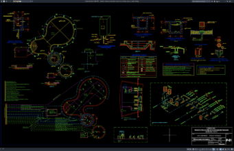 Download Denah Instalasi Sanitasi dan Detail Sistem Kolam Renang DWG AutoCAD denah instalasi sanitasi dan detail sistem kolam renang
