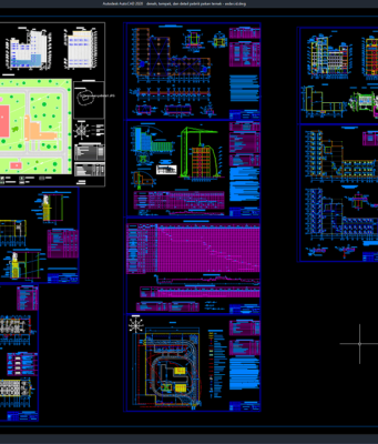Download Denah, Tampak, dan Detail Pabrik Pakan Ternak DWG AutoCAD denah, tampak, dan detail pabrik pakan ternak