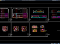 Download Denah, Tampak, dan Potongan Pabrik Baja DWG AutoCAD denah, tampak, dan potongan pabrik baja