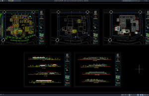 Download Denah, Tampak, dan Potongan Pabrik Pengolahan Kopi DWG AutoCAD denah, tampak, dan potongan pabrik pengolahan kopi