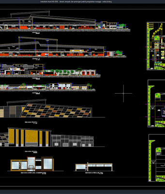 Download Denah, Tampak, dan Potongan Pabrik Pengolahan Mangga DWG AutoCAD denah, tampak, dan potongan pabrik pengolahan mangga
