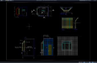 Download Denah, Tampak, dan Potongan Pos Keamanan DWG AutoCAD denah, tampak, dan potongan pos keamanan