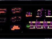Download Denah, Tampak, dan Potongan Rumah Pedesaan DWG AutoCAD denah, tampak, dan potongan rumah pedesaan