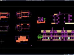 Download Denah, Tampak, dan Potongan Rumah Pedesaan DWG AutoCAD denah, tampak, dan potongan rumah pedesaan