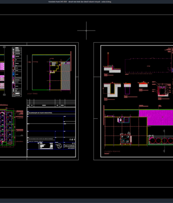 Download Denah Tata Letak dan Detail Industri Minyak DWG AutoCAD denah tata letak dan detail industri minyak