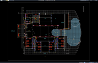 Download Denah Tata Letak Kolam Renang DWG AutoCAD denah tata letak kolam renang