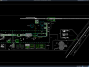 Download Denah Tata Letak Pabrik Kaca DWG AutoCAD denah tata letak pabrik kaca