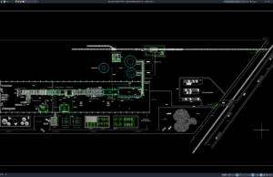 Download Denah Tata Letak Pabrik Kaca DWG AutoCAD denah tata letak pabrik kaca