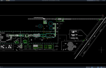 Download Denah Tata Letak Pabrik Kaca DWG AutoCAD denah tata letak pabrik kaca