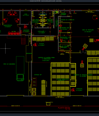 Download Denah Tata Letak Pabrik Kosmetik DWG AutoCAD denah tata letak pabrik kosmetik