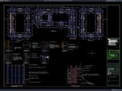 Download Detail Layout dan Elevasi Bekisting Core Wall DWG AutoCAD detail layout dan elevasi bekisting core wall