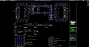 detail layout dan elevasi bekisting core wall