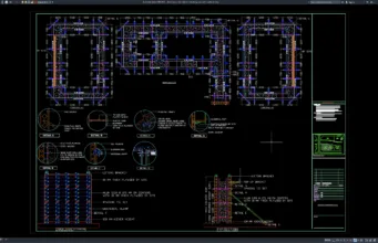 detail layout dan elevasi bekisting core wall
