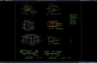 detail penulangan tangki air dan ruang pompa