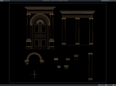Download Detail Pintu dan Kolom Arsitektur Klasik DWG AutoCAD detail pintu dan kolom arsitektur klasik