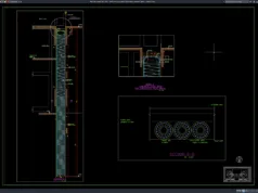 Download Detail Potongan dan Struktur Tiang Penahan Galian DWG AutoCAD detail potongan dan struktur tiang penahan galian