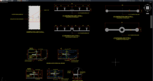 detail sambungan konstruksi dan sambungan muai dinding beton