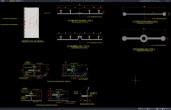detail sambungan konstruksi dan sambungan muai dinding beton