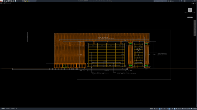 entrance gate and fence elevation details entrance gate and fence elevation details