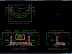 Download Entrance Monument Plan and Elevation Details DWG AutoCAD entrance monument plan and elevation details