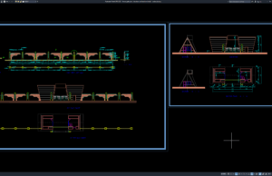 Download Fence Gate Plan, Elevation and Section Details DWG AutoCAD fence gate plan, elevation and section details