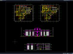 Download Library Floor Plan, Elevation and Section Details DWG AutoCAD library floor plan, elevation and section details
