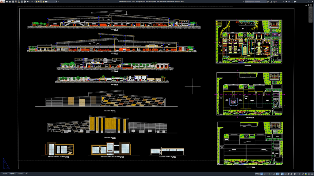 Download Mango Export Processing Plant Plan, Elevation and Section DWG ...