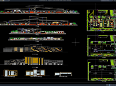 mango export processing plant plan, elevation and section