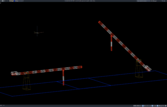 Download Model 3D Palang Pengaman Ganda DWG AutoCAD model 3d palang pengaman ganda