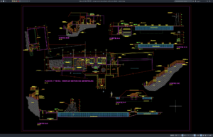 olympic swimming pool plan, section and details