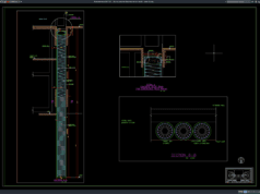 Download Shoring Piles Elevation and Section Details DWG AutoCAD shoring piles elevation and section details