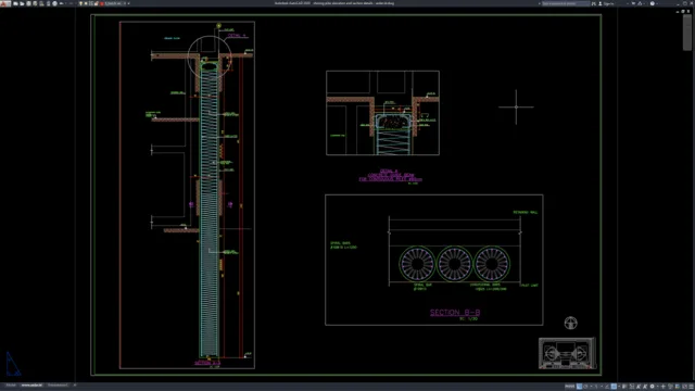 shoring piles elevation and section details shoring piles elevation and section details